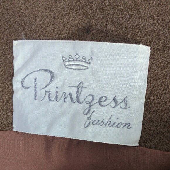 Late 50's early 60's brown suit with mink collar small/medium - Picture 4 of 4